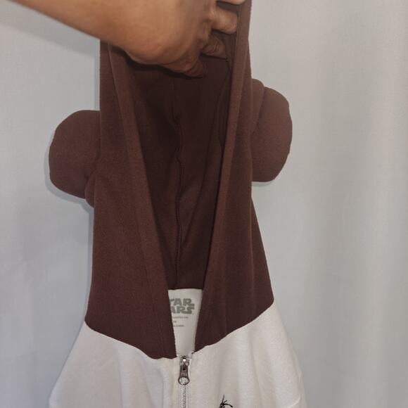 Star Wars Princess Leia Hooded Non Footed Pajamas One Piece XS Costume Zip Suit - Picture 11 of 14